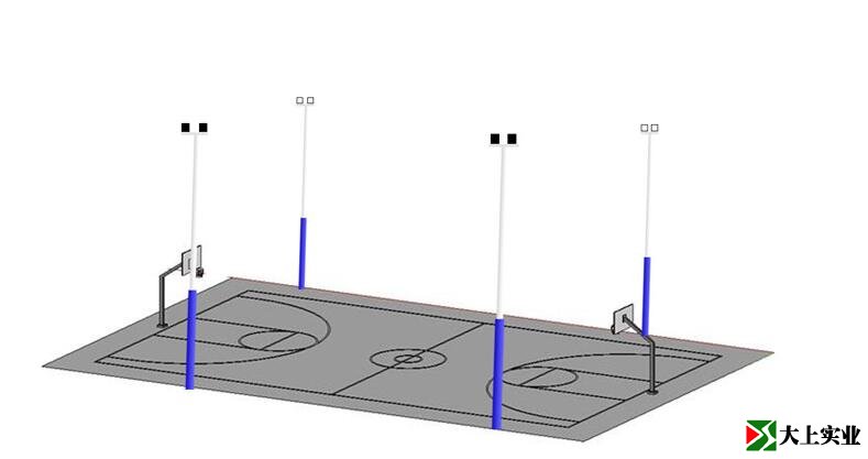 籃球場4套燈桿布燈規格圖