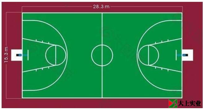 室外專業(yè)籃球場地標準尺寸