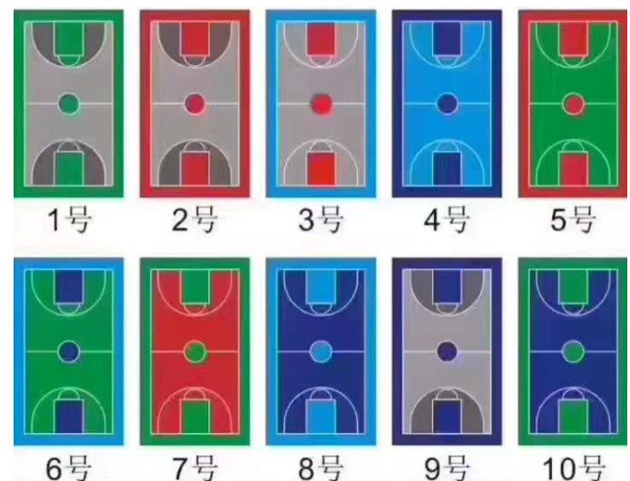 籃球場(chǎng)的顏色有哪些?