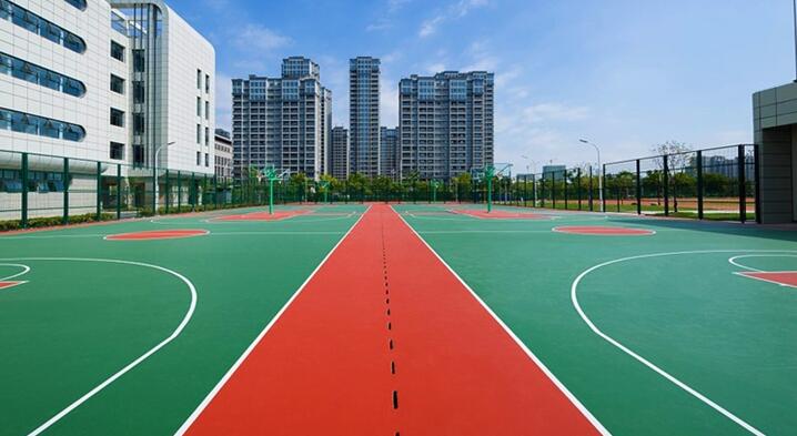 硅PU籃球場(chǎng)效果